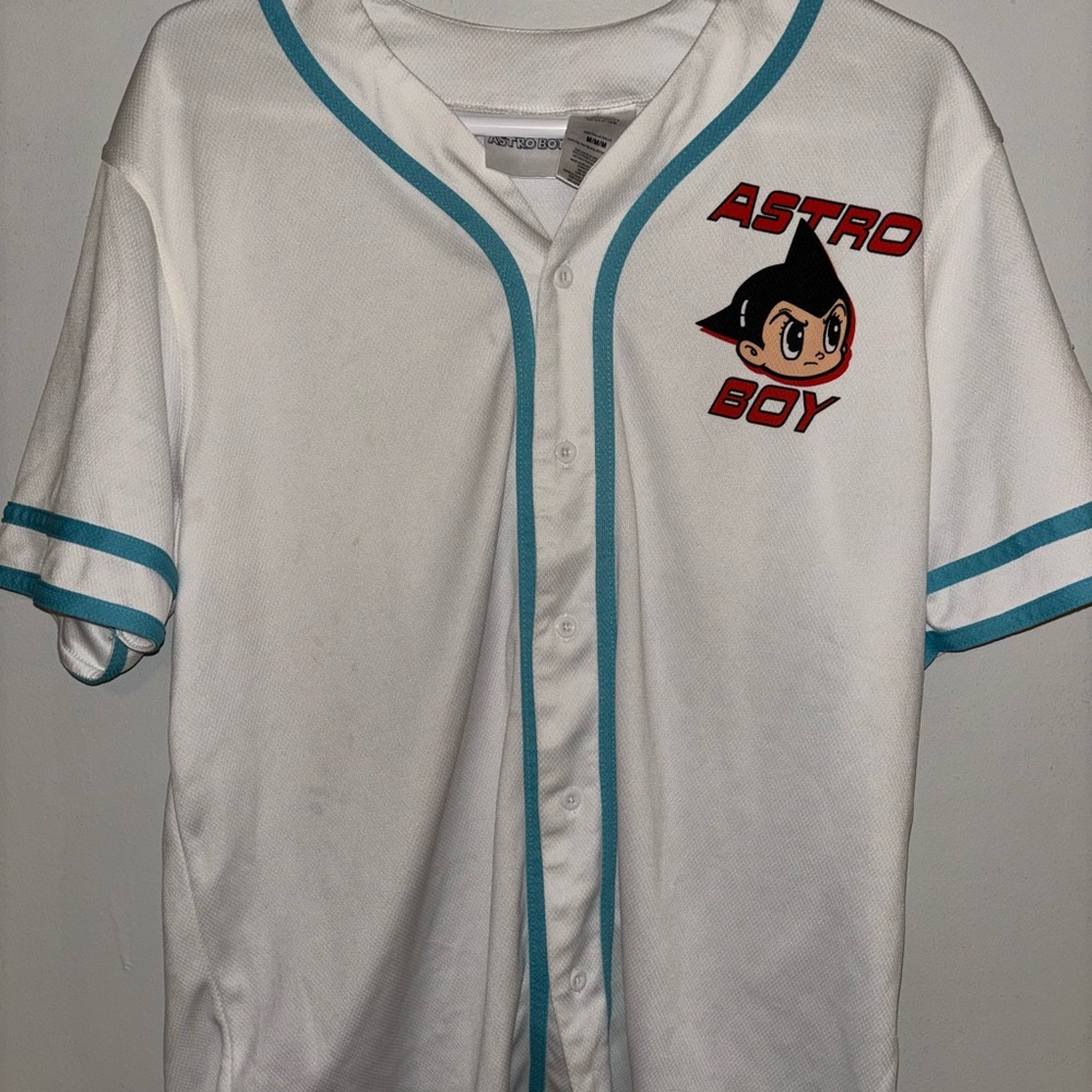 Astro Boy Kids White Baseball Shirt